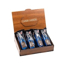 Sevdiklerinize Özel Ahşap Hediye Kutusunda 4 Adet Karam Gurme Bitter Çikolatalı ( Canım Annem Yazılı )