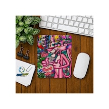 Pembe Panter Baskılı Oyuncu Mousepad 0228