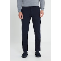 Ac&Co / Altınyıldız Classics Erkek Lacı Pamuklu Comfort Fit Rahat Kesim Armürlü Yan Cep Esnek Casual Pantolon Lacı Lacivert