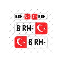 Bay Etiket Bt06 Reflektif B Rh Negatif () Kan Grubu Sticker Seti