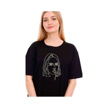 Kadın Oversize Silhouette Baskılı Tshirt (534816427)