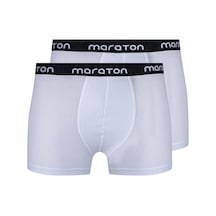 Maraton 2'li Erkek Beyaz Boxer Beyaz