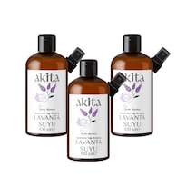 Akita Doğal Yağı Alınmamış Cam Şişe Lavanta Suyu 3 x 100 ML