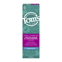 Natural Florürsüz Diş Macunu, Antiplak & Beyazlatma, Vegan, Peppermint, 127 G