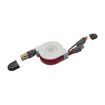 Telefon Şarj Cihazı Çoklu Uç Usb Makaralı N11.262