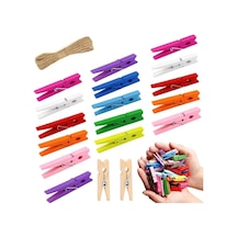 Kırmızı X100pcs-parti Noel Doğal Not Kırtasiye Po Kağıt Peg Dekor Ev Düğün 25mm Dıy Klipler Mini Clothespin Ahşap Renkli