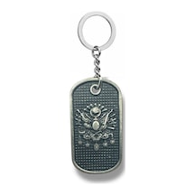 Osmanlı Arması Figürlü Anahtarlık Gümüş Renk Tarihi Temalı Unisex Metal Aksesuar
