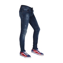 Erkek Denim Pantolon Parçalı Trent Spor Giyim Koyu Lacivert
