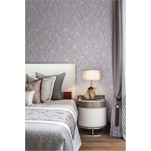 Seven 7800-2 Lila Çiçek Desenli Duvar Kağıdı 16,50m2