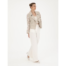 Pierre Cardin Kadın Beyaz Pantolon Kanvas-chino 50289786-vr013 Beyaz