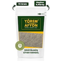 Yörem Afyon Meşhur K.maraş Beyin Dostu Yağı Alınmadan Öğütülmüş Toz Siyah Hardal Tohumu Brassica Nigra 70gr.