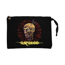 Carcass Surgical Steel Siyah Clutch Astarlı Cüzdan / El Çantası Siyah