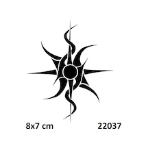 Airbrush Tattoo Tribal Güneş Yapışkanlı Stencil Süsleme Ve Boyama Kalıbı