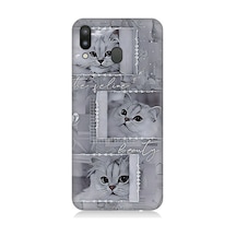 Samsung Galaxy M20 Uyumlu Kedi Kolajı Desenli Silikon Kılıf