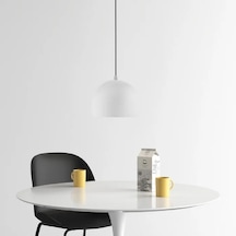 Riolight Modern Beyaz Cafeler,oda,mutfak,yatak Başı İçin 1xe27 Tekli Metal Sarkıt Avize Çap:20cm Beyaz