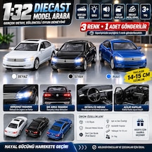 Volkswagen Passat B8 1:32 Diecast Metal Model Araba Işıklı Sesli Çek Bırak 1 Adet