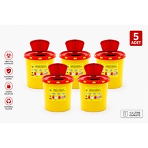 1,5 Lt Tıbbbi Atık Kutusu 5 Adet