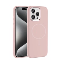 Apple Uyumlu iPhone 15 Pro Max Kılıf M-safe Şarj Özellikli Metal Kamera Çerçeveli Zore Edi Silikon Kapak Rosegold Apple Uyumlu iPhone 15 Pro Max Kılıf M-safe Şarj Özellikli Metal Kamera Çerçeveli Zore Edi Silikon Kapak Rosegold