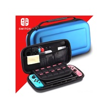 Geekyou Nintendo Switch İçin Mavi Korumalı Taşıma Çantası - Joy-con Ve 10 Oyun Kartı Saklama Özelliği, Eva Kabuklu Dayanıklı Çanta