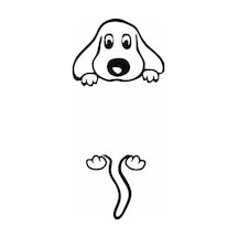 Arası Boş Köpek 17x17 Cm Sticker Folyo