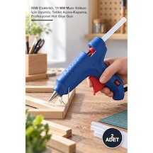 2 Adet Sıcak Silikon Tabancası 80w Elektrikli, 11 Mm Mum Silikon İçin Uyumlu, Li Açma-kapama, Profesyonel Hot Glue Gun
