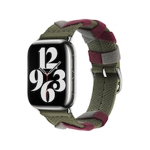 Zore Watch 7 41mm Uyumlu Clo- Krd-97 Sarmal Örgü Tasarımlı Kordon-haki