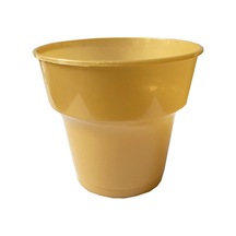 Omeyva Renkli Sert Mika Plastik Kristal Bardak - Altın - 6 Oz / 180 Cc - 25'li Paket Gri
