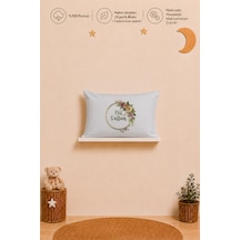 İsimli Kız Bebek Yastık Kılıfı 35x45 Cm %100 Pamuk Organik Baskılı İsme Özel Bebek Hediyesi 1094y