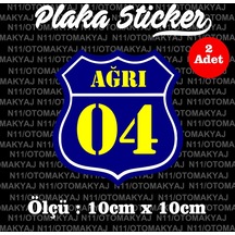 04 Ağrı İl Şehir Plaka Sticker Futbol Spor Kulüb