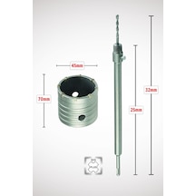 45mm Beton Duvar Delme Panç + Sds-plus 250mm Adaptörlü