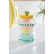 Vicenza Renkli Cam Kavanoz - 900 Ml Renkli