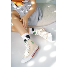 Benetton 30189 Bej Boğazlı Kadın Sneakers