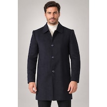 Plt9364 Dewberry Erkek Palto-düz Lacivert