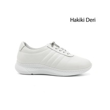 Gönderi(R) Gönderi R Kadın Beyaz Bağcıklı Dolgu Taban Hakiki Deri Sneaker Ddza80742215 Beyaz