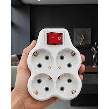 Kompakt 4 Priz Çoğaltıcı Kablosuz Anahtarlı Model: Uczzdlyn4luanahtarlıgolyat-5 0