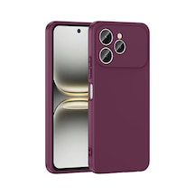 Tecno Spark 40 Kılıf Yumuşak Silikon Kamera Korumalı Lansman Celikaksesuar Koyu Mor