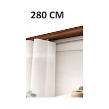 Ceviz Dekoratif Ray 2 Kanallı Dekoratif Metal Perde Kornişi Ceviz280cm - 847807672 Ceviz280cm