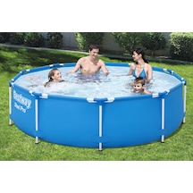 Steel Pro MAX Prefabrik Havuz 3 Katlı Tritech Malzeme Büyük Aile Kullanımına Uygun 3,05 m x 76 cm