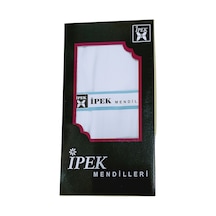 Alfa Aksesuar 03 İpek Erkek Beyaz Kutulu Mendil 12 Adet 42x42 Cm