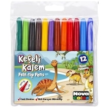 Nova Color Keçeli Kalem 12 Li Set Maxi 12 Renk Keçeli Boya Kalemi
