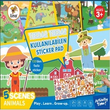 Tekrar Tekrar Kullanabilen Sticker Pad Hayvanlar