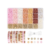 Zefan Yakl. 2680 Adet Heishi Boncuk Seti, 6 Mm Polimer Kil Boncuk, 6 Renkli Kil Boncuk, Bileklikler, Bileklikler İçin K Diğer