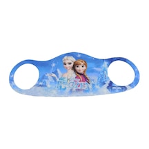 Elsa Baskılı Yikanabilir Maske 3 Adet Mavi