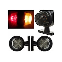 Ahmet Otomotiv 2 Adet Horpol Tipi Füme Camlı Büyük Boy Maxı Takoz Led Lamba Sarı-kırmızı