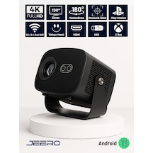 Jeero 4k Smart Cinema Portable Projector Auto Focus / Android Türkçe Menü