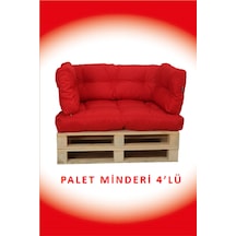 Dış Ve Iç Mekan Palet Bahçe Balkon Havuz Başı Yer Minderi Koltuk Minderi Takımı Kirmizi Model