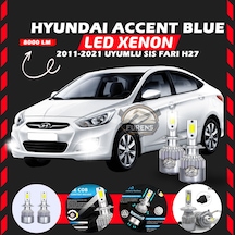 Hyundai Accent Blue 2011-2021 Sis Farı Uyumlu Şimşek Etkilii Led Xenon Performance Seriess H27