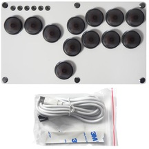 Beyaz-hitbox Arcade Sk Dövüş Oyunu Led Hot Swap Kodlayıcı Kolsuz Denetleyici Xinput Dinput Mini Tüm Düğmeler Konso