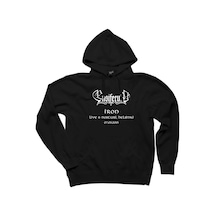 Ensiferum Iron Siyah Kapşonlu Sweatshirt Hoodie Siyah