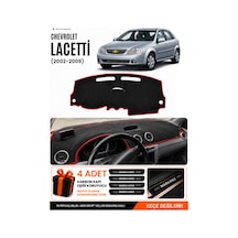 Chevrolet Lacetti 2002-2009 Uyumlu Torpido Örtüsü, Torpido Kılıfı - Siyah Kırmızı